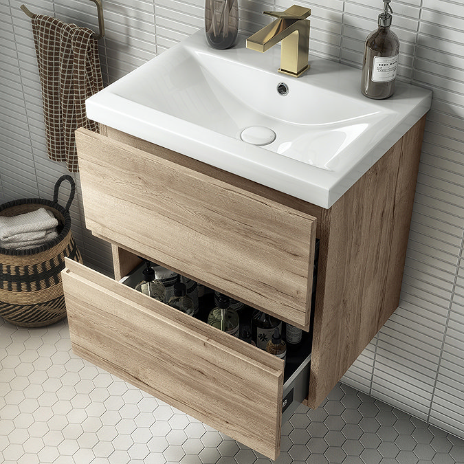 wooden bathroom vanity unit